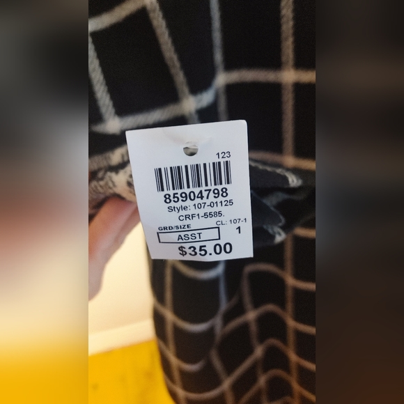Long plaid shacket NWT black/white - Picture 2 of 3